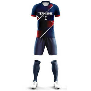 Nouvelle arrivée : Maillot de football court 100 % polyester, respirant, léger, écologique, séchage rapide, personnalisable par sublimation, dernier design - Product Image 1