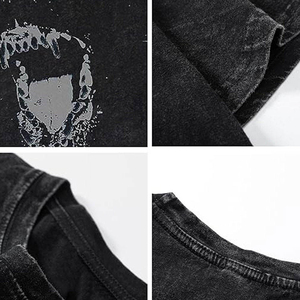 เสื้อยืดโอเวอร์ไซส์ทรงคลาสสิค แบรนด์ OEM สไตล์สตรีทแวร์ ลายกราฟิก ล้างสีแบบวินเทจ สำหรับผู้ชาย ไหล่ตก ทรงหลวม ยูนิเซ็กส์ - Product Image 6