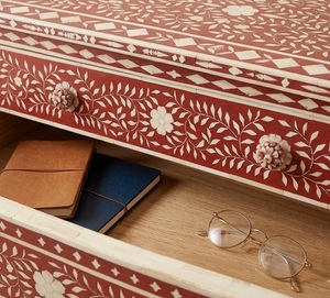 Mueble de Salón con Incrustaciones de Hueso, Cajones con Patrón Floral, Aparador, Armario de Almacenamiento, Muebles Personalizados para el Hogar - Product Image 5