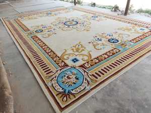 Alfombra de Lana de Pelo Largo de Lujo, Diseño Europeo, Hecha a Mano, Personalizada para Comedor - Product Image 4