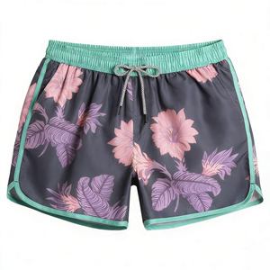 Custom 5 Inch Vintage Board Shorts for <b>Men</b> Canvas Mid Waist Swim <b>Trunks</b> Mesh Lining - Product Image 3