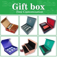 Boîtes d'emballage personnalisées, boîte à tiroir noire minimaliste avec design à ouverture frontale et insert découpé avec précision pour flacons de sérum haut de gamme