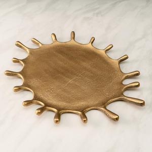 Home Accessories Luxury Fruits Tray Decorative Tea Coffee Snacks Serving Trays Latest Design Gold Trays <b>Table</b> Decor items - Product Image 2