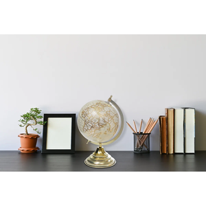 Elegant Polished Gold Metal Globe Ornament Modern PHC Brand Tableware for Office Table Holiday Gift Use at <b>Low</b> Price - Product Image 1