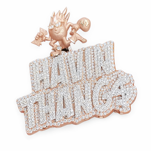 Hip Hop Logo Jewelry Men's Iced Custom Letter Pendant 925 Sterling <b>Silver</b> Rhodium Plated Moissanite Name <b>Initial</b> Party <b>Necklace</b> - Product Image 1