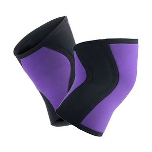 Genouillère Ergonomique en Néoprène 7mm avec Panneaux Violet et Noir pour Compression, Squat, Powerlifting et Haltérophilie – Unisexe - Product Image 1