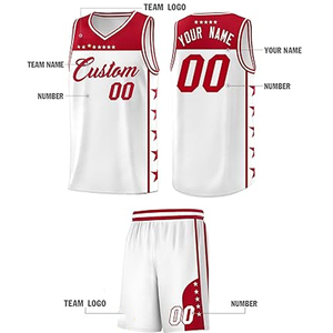 Uniforme de Baloncesto Personalizado, Jersey Reversible, Pantalones Cortos, 100% Poliéster, Cuello en V, Logotipo, Nombre y Número Personalizados, para Club Universitario - Product Image 2