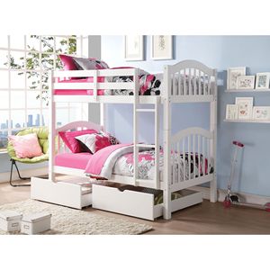 Letto a Castello Bianco con Scala Integrata per Bambini - Product Image 6