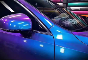 Luxury Car <b>Wraps</b> for Automobiles <b>Vinyl</b> High Gloss Blue Purple-Red Gradient Color-Change Body Films All Smooth Surfaces 3-Year - Product Image 3