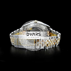 Precision Crafted Quartz Movement Luxury Diamond Wristwatch D Color VVS1 Moissanite Sapphire Crystal Alloy Premium - Product Image 2