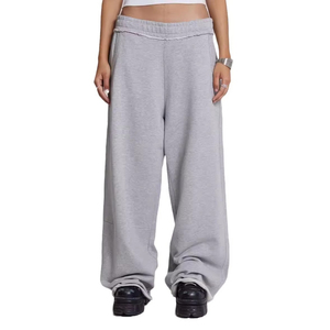 Custom <b>Women's</b> Mid Waist Casual Loose Fleece <b>Joggers</b> Pockets Spring Pants OEM Service Custom Logo Design Reasonable Price - Product Image 1