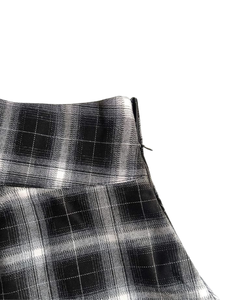 กระโปรงสั้นทรงเอพลีทผ้าลูกฟูกสไตล์โกธิคพังก์แต่งระบายสำหรับผู้หญิงและเด็ก  แบบสั่งทำพิเศษ ลายสก็อต สำหรับฤดูร้อน - Product Image 3