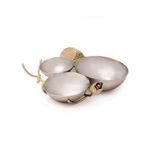 Luxury Gold Metal Candy Bowl Ramadan Decoration Iron Serving Tray Star Moon Lid Dried Fruit Nut Dish <b>Eid</b> Mubarak Table Decor - Product Image 3