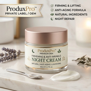 ProduxPro Meilleure Crème Hydratante Anti-Âge et Raffermissante Naturelle OEM, Éclaircissante, Nuit, Marque Privée 50ml - Product Image 2