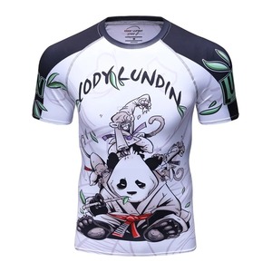 Wholesale Jiu Jitsu Rash Guard Gym Fitness Compression MMA Rash Guard T Shirts Custom <b>Printed</b> MMA Bjj Rash Guard for Men - Product Image 6