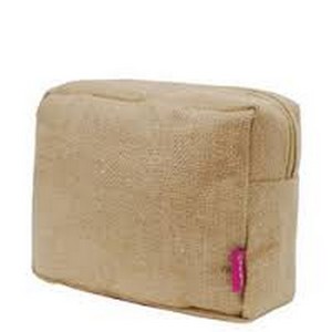 Manufacturer & Exporter of Brown Hemp Jute Pouch Eco-Friendly Fashion Cosmetic Bag with Zipper Character Pattern - Product Image 2