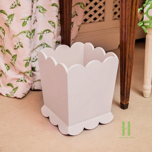 Poubelle en laque durable avec poignées, corbeille à déchets en bois artisanal pour la décoration de la maison, le bureau, l'hôtel - Product Image 6