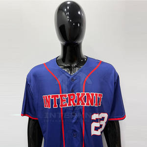 Venta Directa de Fábrica, Camiseta de Béisbol Transpirable de Manga Corta para Verano, Ropa Deportiva para Hombre, 100% Poliéster de Secado Rápido - Product Image 2