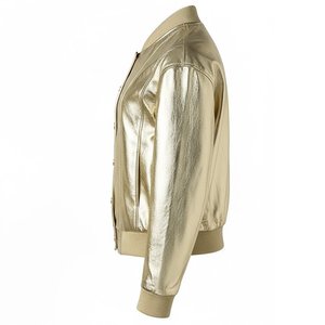 เสื้อแจ็คเก็ตซาตินผู้หญิงพิมพ์โลโก้ตามสั่ง RTS Arrivals แจ็คเก็ตวินเทจ สตรีทแวร์ คลาสสิก ระบายอากาศได้ดี เสื้อคลุมคอโอ - Product Image 4