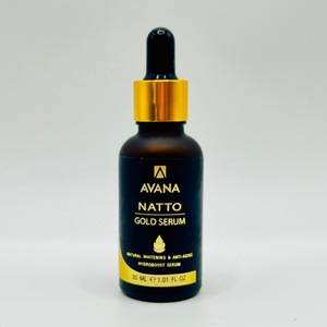 Suero Avana Natto Gold con Colágeno y Oro 24K, Antienvejecimiento, Blanqueador, Hidratante, Reduce Arrugas Faciales, Ácido Hialurónico, Para Todo Tipo de Piel - Product Image 5