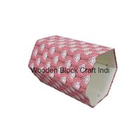 Fleur artisanale DIY imprimée sur tissu de coton avec support en carton pour petits espaces et appartements