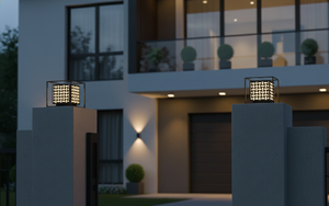 <b>Solar</b> Powered Gate Pillar Light Waterproof Outdoor <b>Post</b> <b>Lamp</b> for Villa Garden Hotel Resort Landscape Lighting - Product Image 2