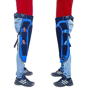 Chaps de ferrier unisexe en cuir véritable, robustes, réglables, pour le sablage des sabots et la protection des jambes, équipement de protection pour fermeurs - Product Image 5