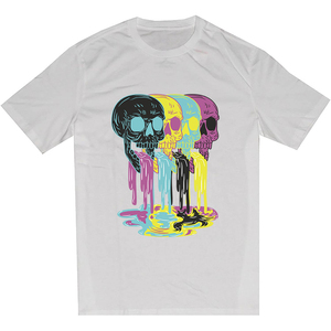 T-shirt blanc à col rond et manches courtes pour homme, coupe classique, couleur unie, en jersey de coton tricoté, design uni - Product Image 4