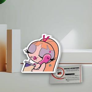 Plaques d'extension de cils personnalisées avec logo professionnel, motif Power Puff Girl, diamant, étiquette privée, en acrylique magnétique, écologiques - Product Image 4