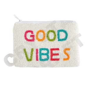 Monedero con cuentas de semillas de Good Vibes, hermoso accesorio de moda con características de accesorios de moda - Product Image 1