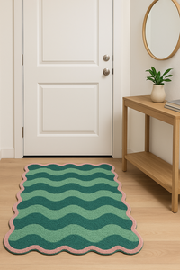 Modern Hand Tufted Wool Rugs for Bedroom and Living Room Soft light and dark green <b>Carpet</b> Rug Mat for Home Use - Product Image 2