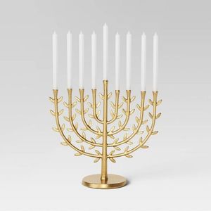 Candelabros Decorativos Menorah de Primera Calidad, Adorno Religioso para Festividades, Elegante Decoración para Mesa del Hogar, Opción de Regalo - Product Image 1