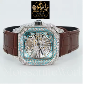 Montre de luxe pour homme en moissanite et diamants, qualité supérieure, design carré, mouvement japonais, prix raisonnable, livraison gratuite - Product Image 2