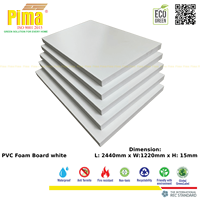 Panneau en mousse PVC WPC blanc Pima, densité 0,6 G/cm3, épaisseur 15 mm, modèle 20250514, pour armoires de cuisine, publicité intérieure, Vietnam
