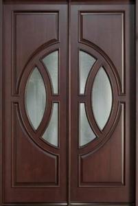 Puerta principal de teca de lujo hecha a mano, con patrones de vetas naturales y acabado pulido, disponible al mejor precio. - Product Image 4