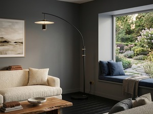 Vietnam Factory LED <b>Sensor</b> Control <b>Indoor</b> Iron Black E26 Floor Lamp with CCT 3000K High Brightness Traditional Design - Product Image 3