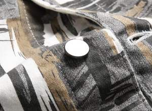 Veste en jean imprimée camouflage pour l'hiver, durable, décontractée, longueur mi-cuisse, effet usé, style urbain, pour occasions formelles et streetwear, respirante - Product Image 6