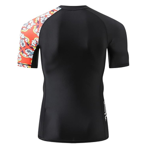 Men Rash Guard <b>Compression</b> T <b>Shirt</b> Short Sleeve Swim <b>Shirt</b> UV Protection Quick Dry Custom Branding OEM - Product Image 5