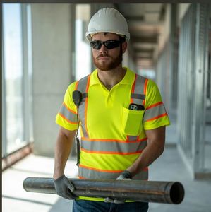 Ropa de Trabajo Industrial de Ingeniería Personalizada, Ropa de Trabajo Verde Naranja, Camiseta Polo de Seguridad, Camiseta Polo Reflectante Fluorescente - Product Image 2