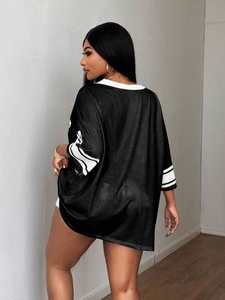 Ropa Deportiva Personalizada ARC para Mujer, Jersey de Malla Oversize, Estilo Fútbol Americano, Top Urbano, Proveedor Mayorista OEM - Product Image 2