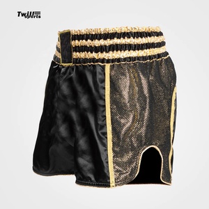 Venta caliente último deportivo sólido liso teñido transpirable secado rápido peso ligero Muay Thai Kickboxing Fight Shorts para hombres - Product Image 4