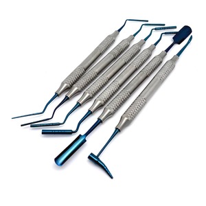 BAFA SURGICAL INSTRUMENTS BS-0988 Juego de Instrumentos Manuales para Injerto Óseo Dental, Mango Azul con Diseño Acanalado, Herramientas Quirúrgicas Clase I, 6 Piezas - Product Image 1