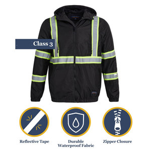 Perfectionists CE Certified <b>High</b> <b>Visibility</b> Breathable Zippered Reflective <b>Softshell</b> Unisex Work <b>Jacket</b> Needle Detection - Product Image 6