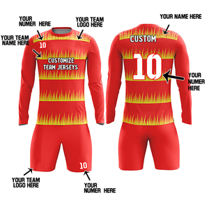 ชุดซ้อมฟุตบอลของผู้ชาย OEM เสื้อฟุตบอลพิมพ์ชื่อเสื้อสีระเหิดตามสั่งมีดีไซน์สูง - Product Image 2