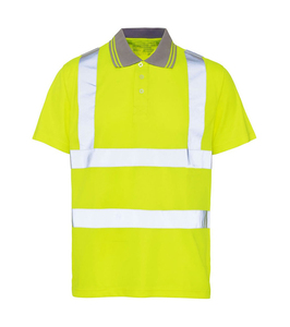 เสื้อโปโลสะท้อนแสงสีเหลืองส้มสำหรับงานอุตสาหกรรม แบบขายส่ง ปรับแต่งได้ตามต้องการ พร้อมโลโก้แบบกำหนดเองได้ ระดับ Class 2 - Product Image 4