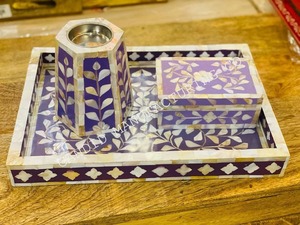 Juego de Quemador de Incienso de Sándalo y Madreperla, Ecológico, Portátil, Bandeja para Mubkhar, Difusor de Aromaterapia Islámica, Decoración para el Hogar - Product Image 4