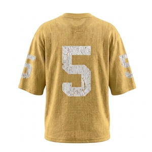 Custom Streetwear Breathable <b>Plus</b> <b>Size</b> Short Sleeve American Football Jersey for Men Fan Jersey <b>Mesh</b> Fabric 100% polyester - Product Image 4