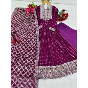 Ensembles de styliste pour femmes Robe de soirée élégante avec Dupatta et tenue de mariage élégante Pent - Product Image 1