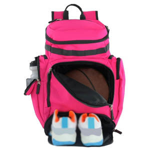 Sac à dos de basket-ball, sac de transport de sport polyvalent, bretelles réglables, grand espace de rangement, fermeture éclair, nylon écologique, polyester - Product Image 1