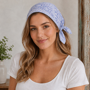 Pañuelo de algodón hecho a mano para verano, pañuelo para la cabeza, bandana cuadrada de diseñador, accesorios para exteriores, para vaqueras, cubrecuello a la moda - Product Image 1
